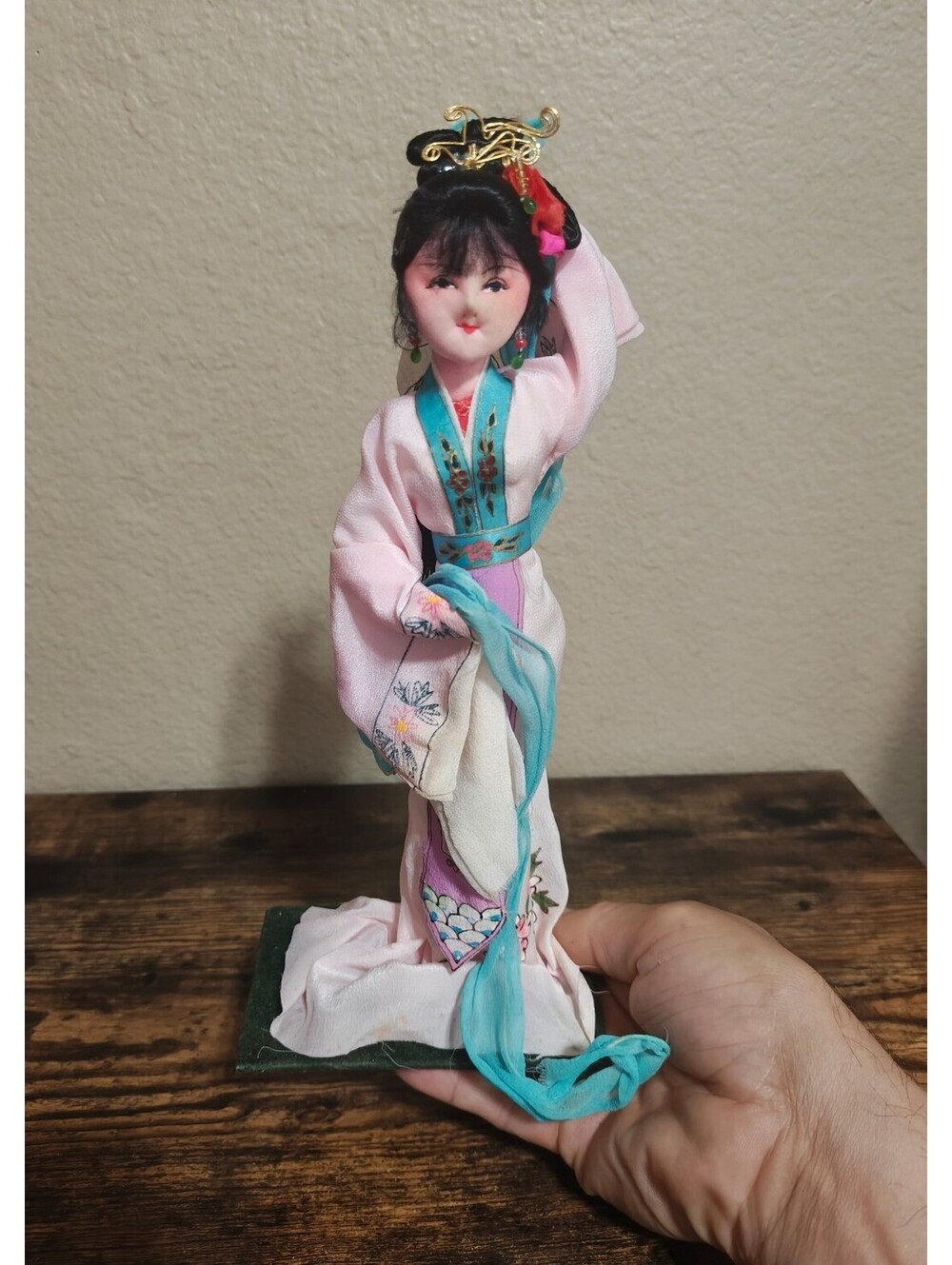 1970s Chinese Silk Costume Doll